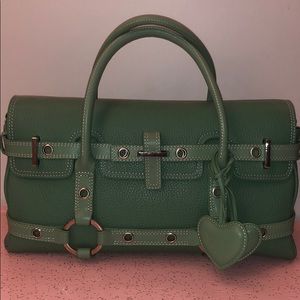 Luella green leather satchel